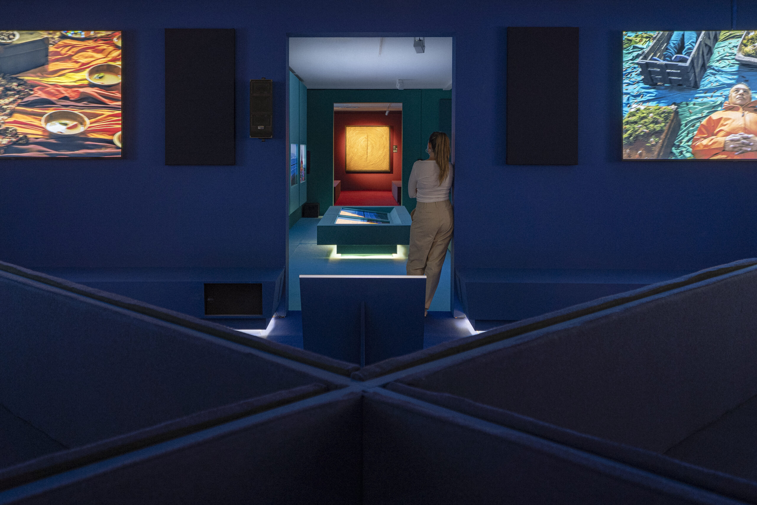 Listening All Night To The Rain [Escuchando toda la noche la lluvia], John Akomfrah, Museo Nacional Thyssen-Bornemisza, 2025. Image: TBA21 | Maru Serrano I Meyer Sound
