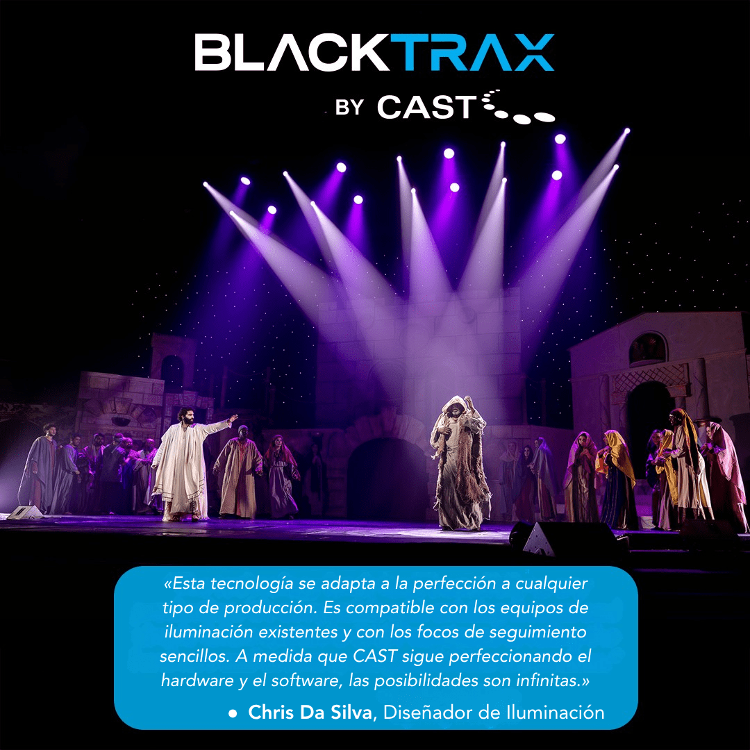 BlackTrax eleva la precisión creativa en la gran producción teatral «Passion Play»