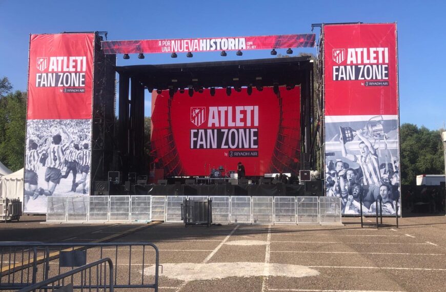 Producciones Múltiple diseñó el despliegue técnico para la fanzone del Atlético de Madrid