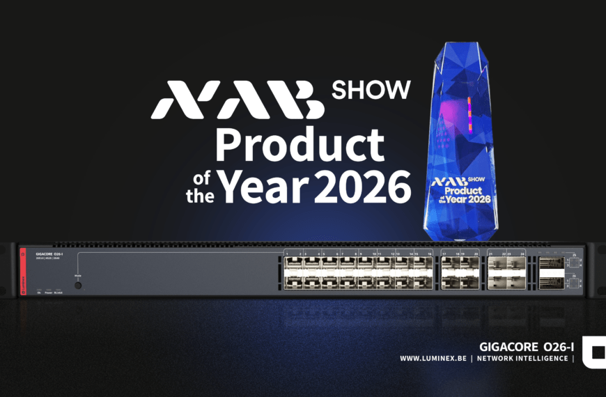 El GigaCore 026-i de Luminex, galardonado como Producto del Año en el NAB 2026